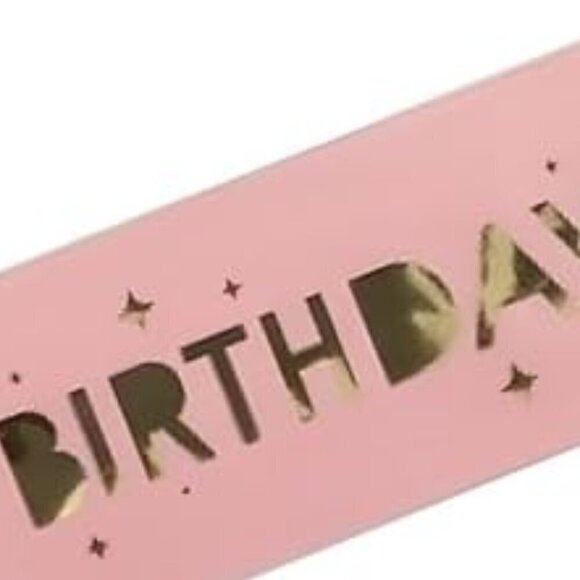 Pink & Gold Disney "Birthday Princess" Party Sash - 1 Count | BRAND NEW IN PKG. - Picture 4 of 8